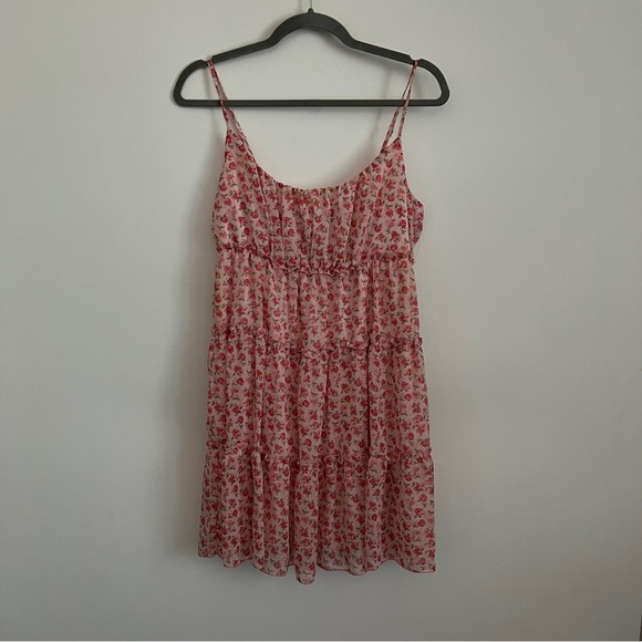 Trixxi Dresses & Skirts - Trixxi Floral Smock Babydoll Pink Dress-Juniors Size XL-NEW WITHOUT TAGS